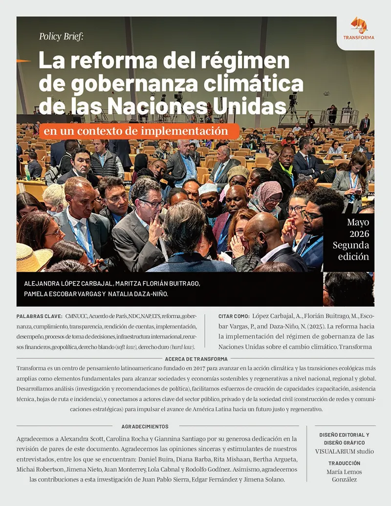 La reforma del régimen de gobernanza climática de las NNUU